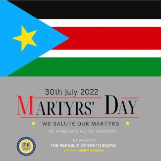 Postcard Martyrs Day in South Sudan