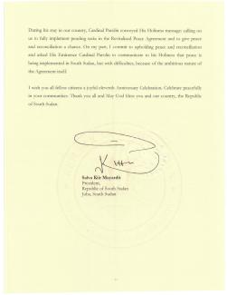 His Excellency Salva Kiir Mayardit President of the Republic of South Sudan Remarks on Eleventh Anniversary of Independence July 9, 2022 (Page 7)